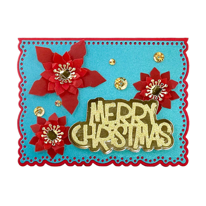 Image of Christmas Deckle Edge A2 Card Die Set