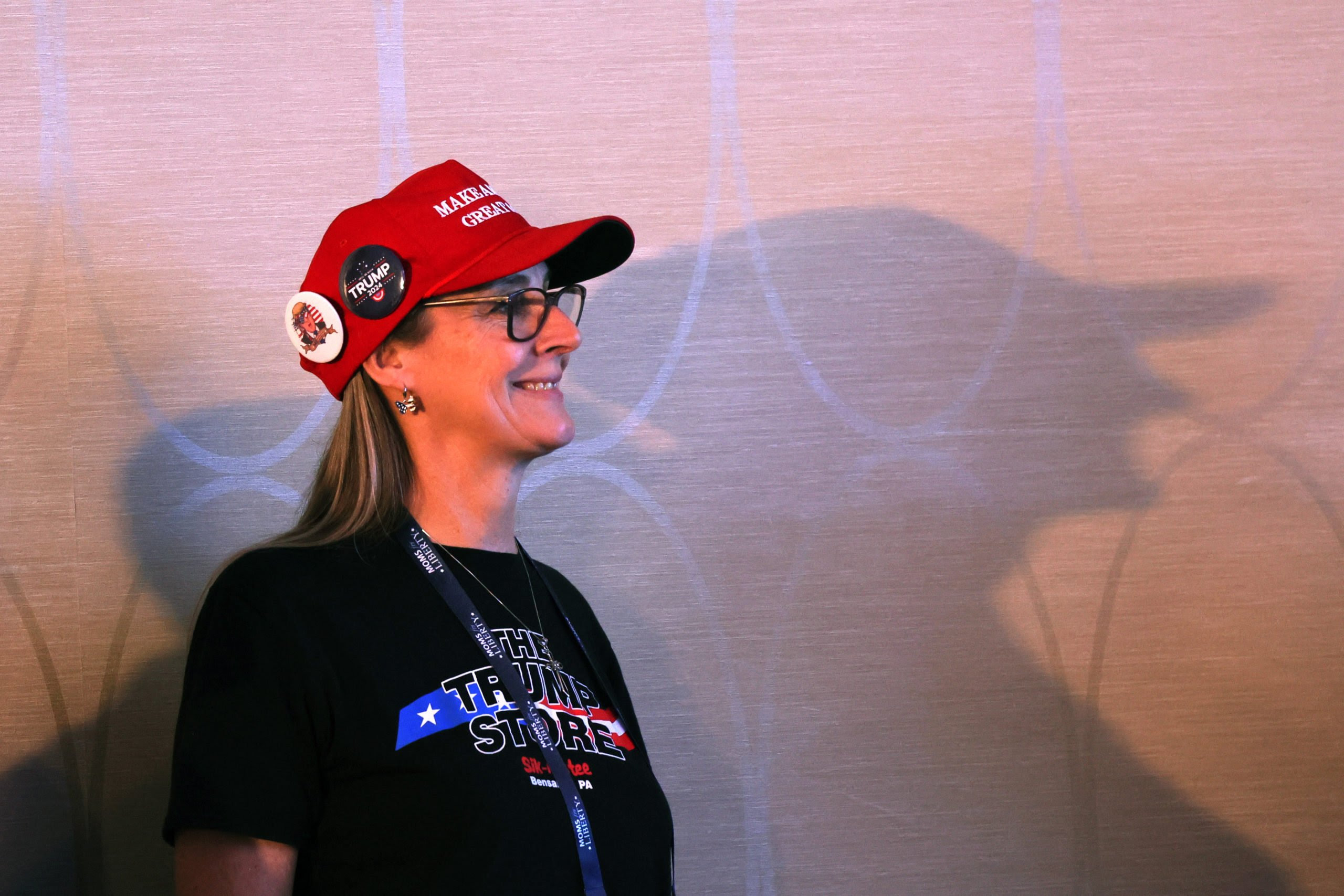 PHILADELPHIA, PENNSYLVANIA - JUNE 30: People attend the Moms for Liberty Joyful Warriors national summit at the Philadelphia Marriott Downtown on June 30, 2023 in Philadelphia, Pennsylvania. The self-labeled 