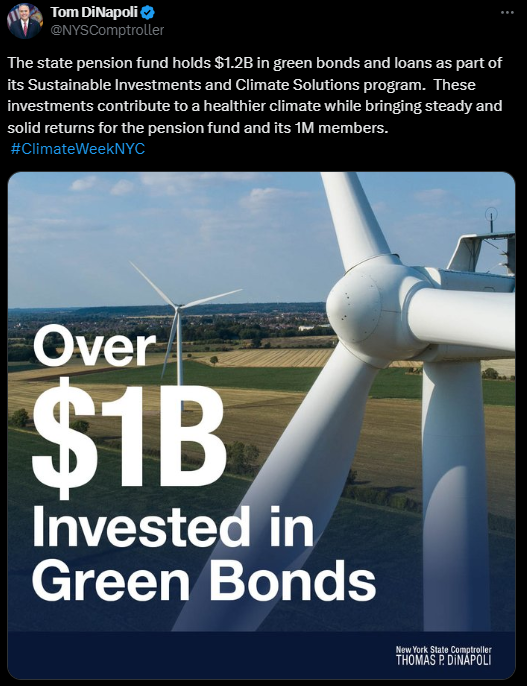 State Pension fund holds $1.2B in green bonds and loans