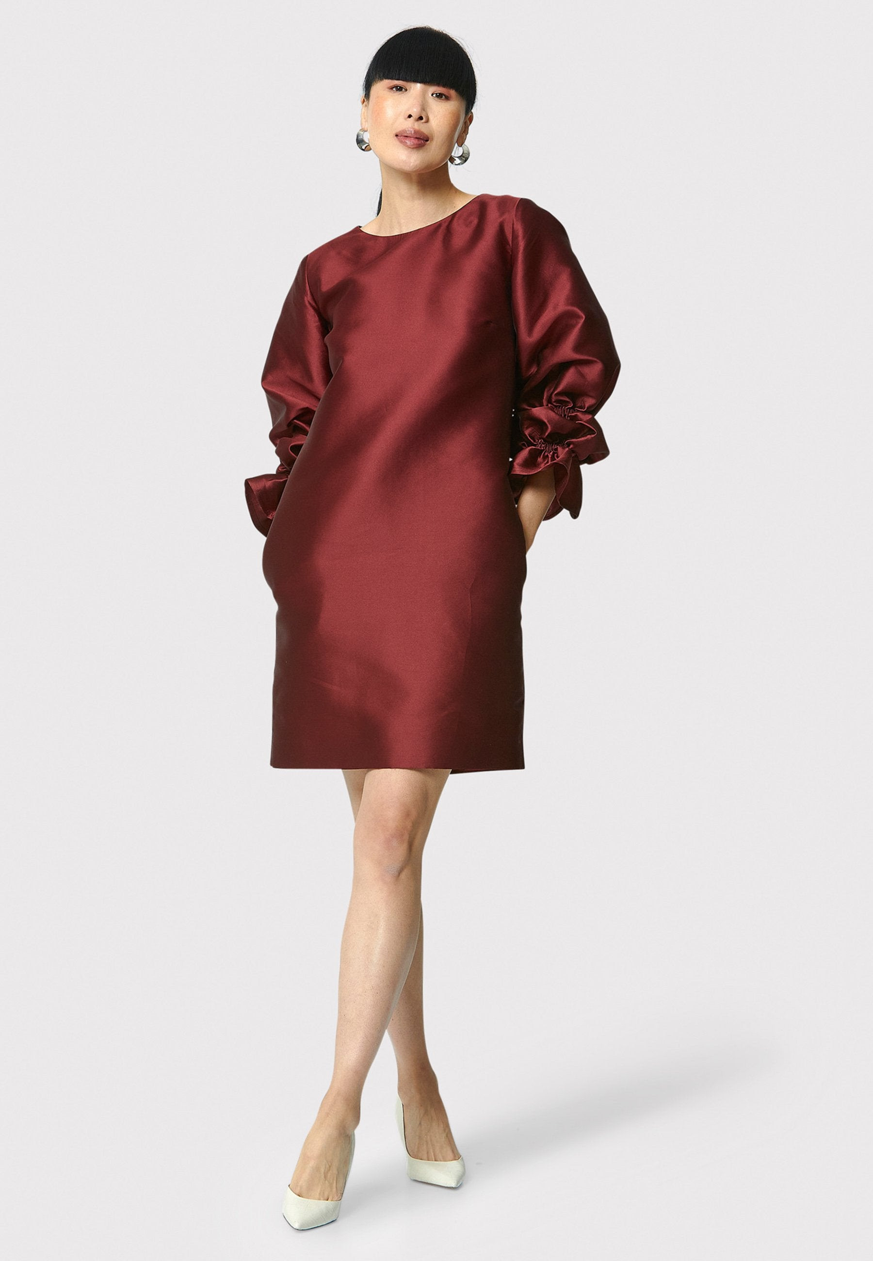 Image of Aurora Mahogany Red Dress