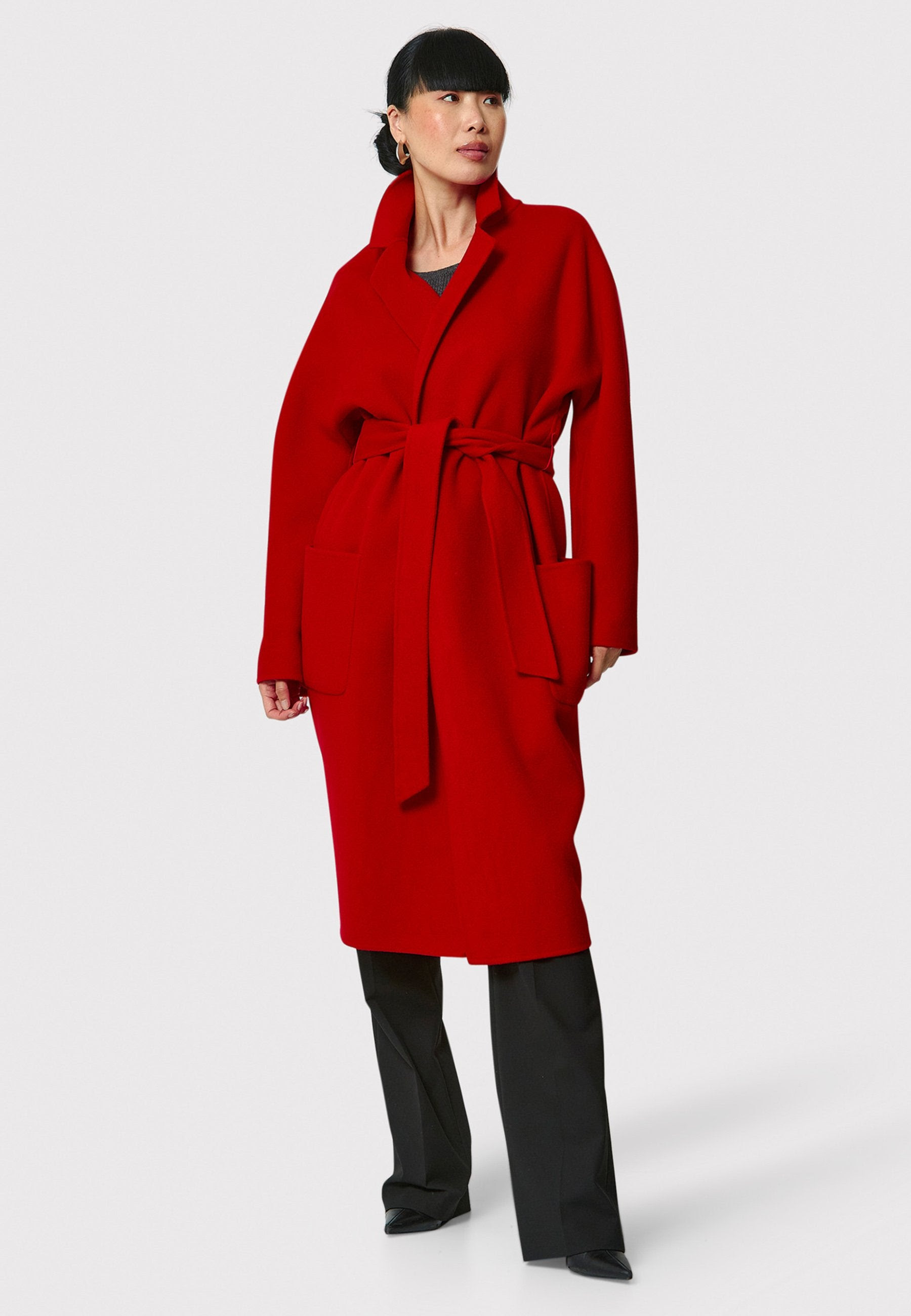 Image of Zola Cherry Red Cashmere Coat