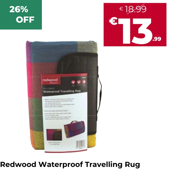 Redwood Waterproof Travelling Rug - 170 x 130cm