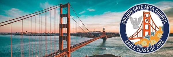 Golden Gate Bridge with Golden Gate Area Eagle Class of 2023