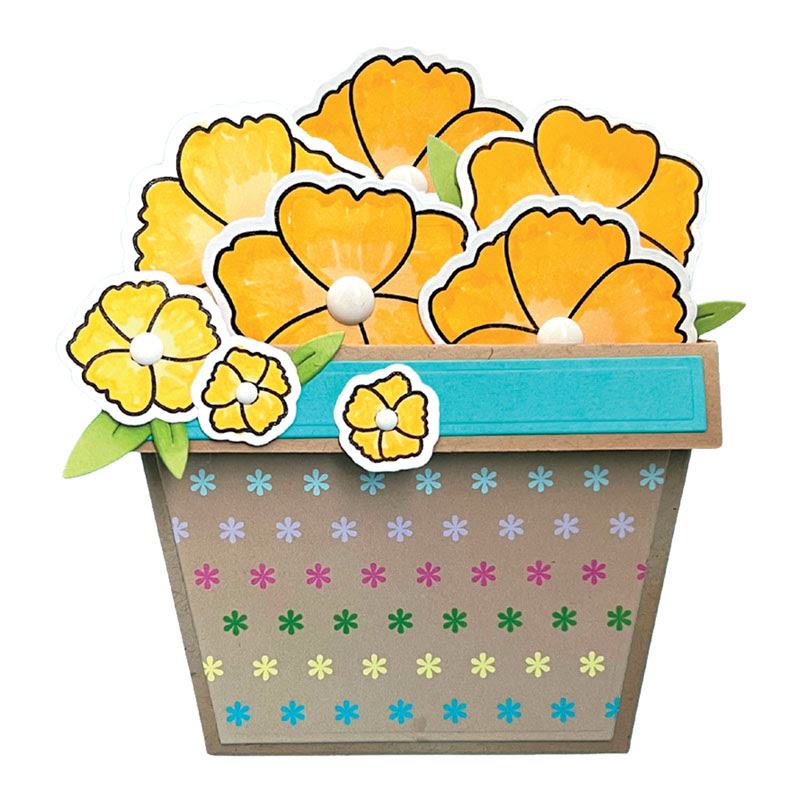 Image of Flower Pot A2 Box Card Die Set