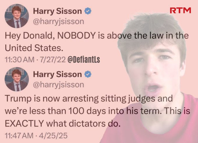 Hypocrite Harry Sisson for pure hyprisy.