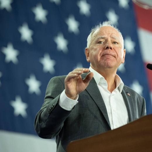 October 2, 2024, York, Pennsylvania, USA: Governor Tim Walz Democrat of Minnesota, the 2024 Democratic Party nominee for Vice President of the United States, makes remarks as he participates in a campaign rally at York Exposition Centers UPMC Arena In York, Pennsylvania on Wednesday, October 02, 2024 York USA - ZUMAs152 20241002_faa_s152_033 Copyright: xDavidxMusex