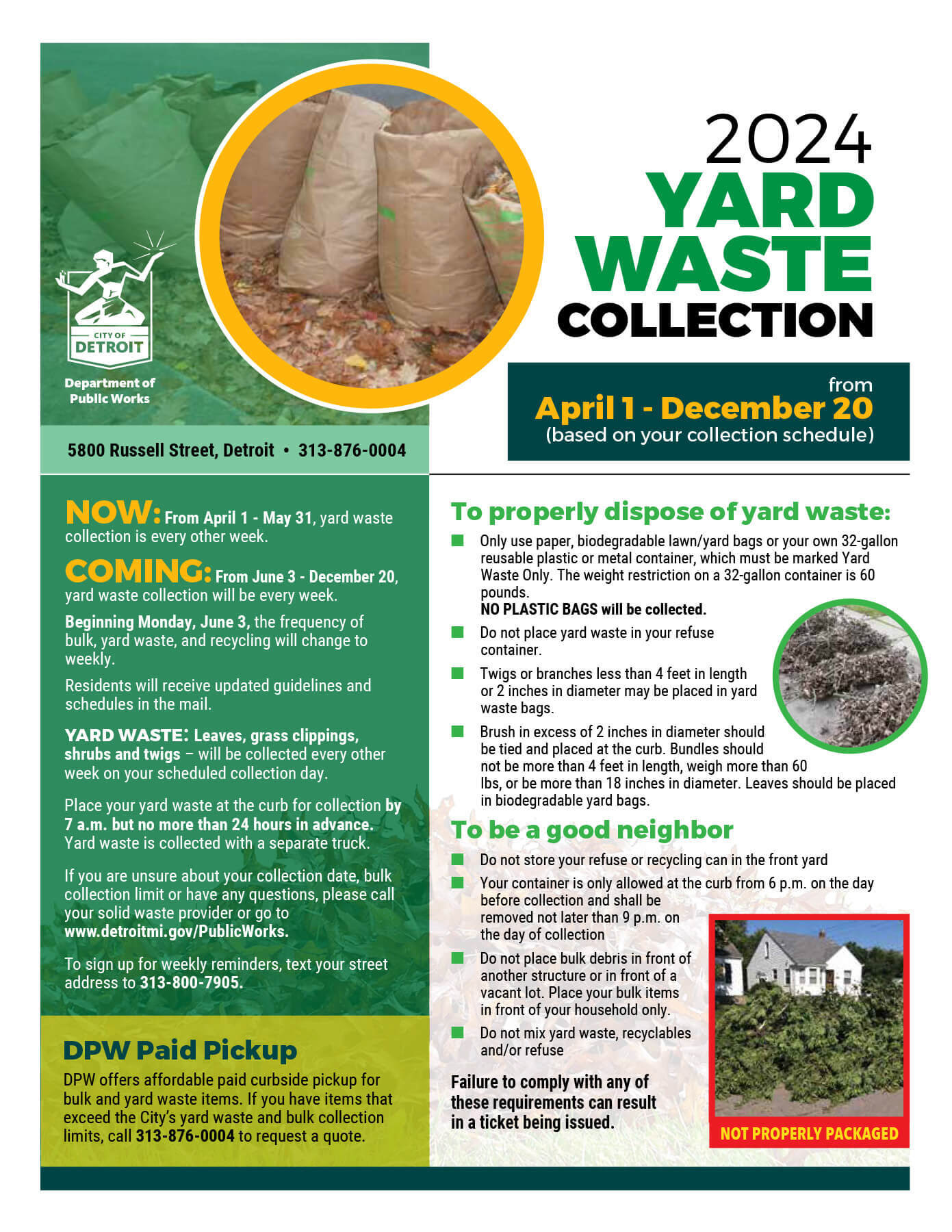 Yard Waste Collection 2024