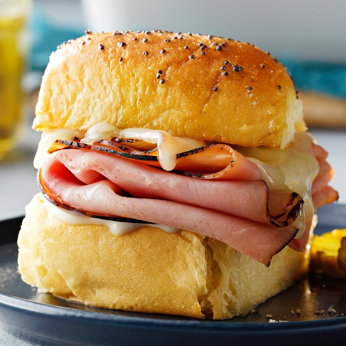 Ham and Cheese Sliders|Ham And Swiss Sliders Thfm22 141947 B09 23 3b Pdedit|Ham And Swiss Sliders Mtbz19 141947 B03 06 1bc|A Tray of Ham And Swiss Sliders