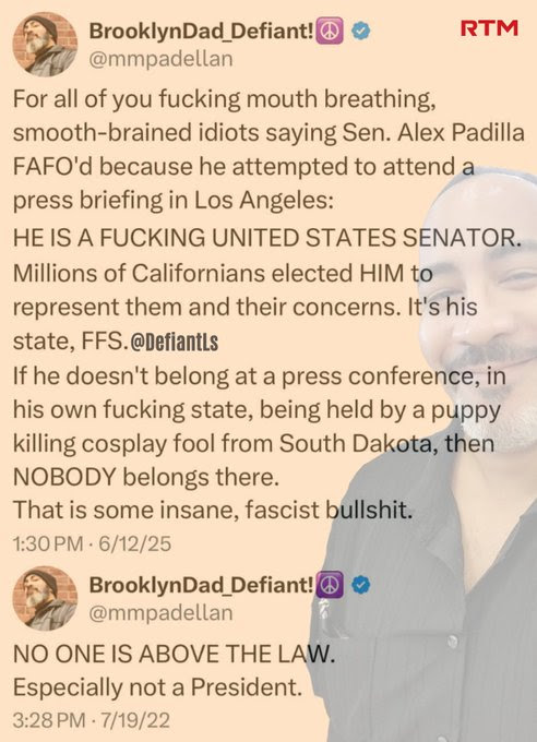 Hypocrite Brooklyn Dad for saying nobody is above the law except some Democrats.