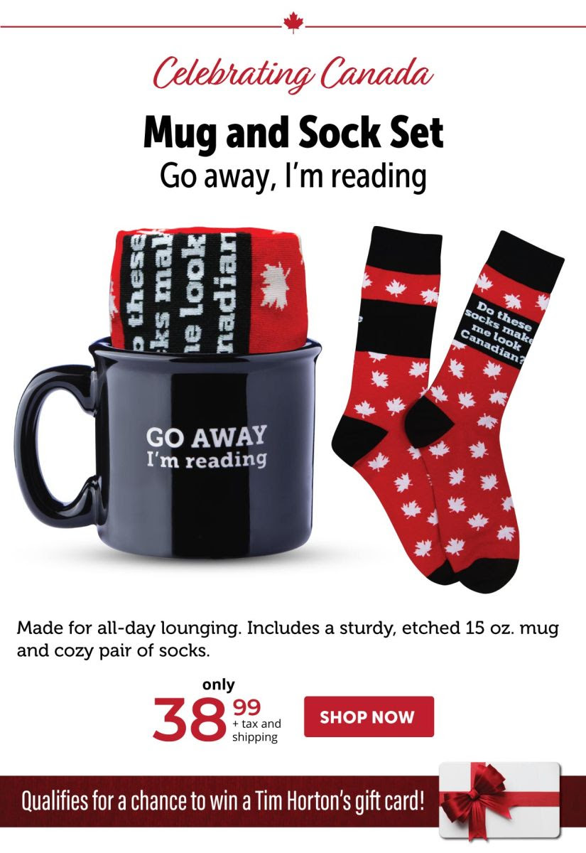 Mugs and Sock Set—Go away, I’m reading