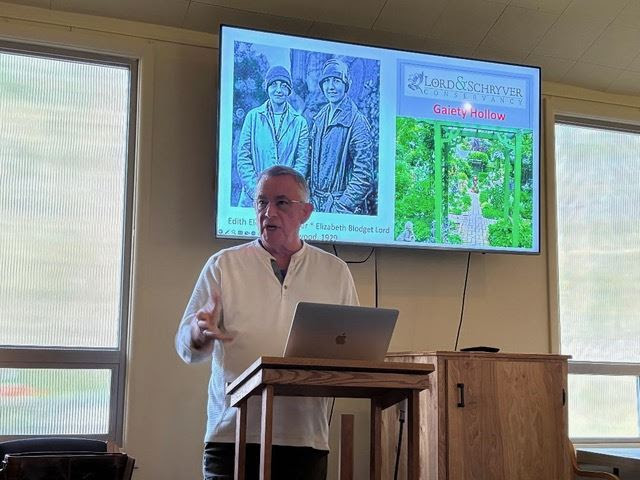 Archivist Mark Browne giving a presentation