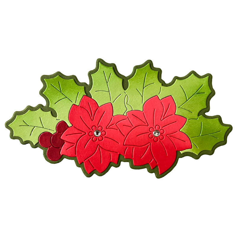 Image of Poinsettia Flowers Die Set