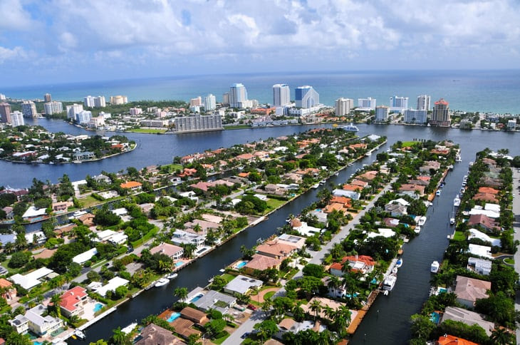 Las Olas Isles in Fort Lauderdale, Florida