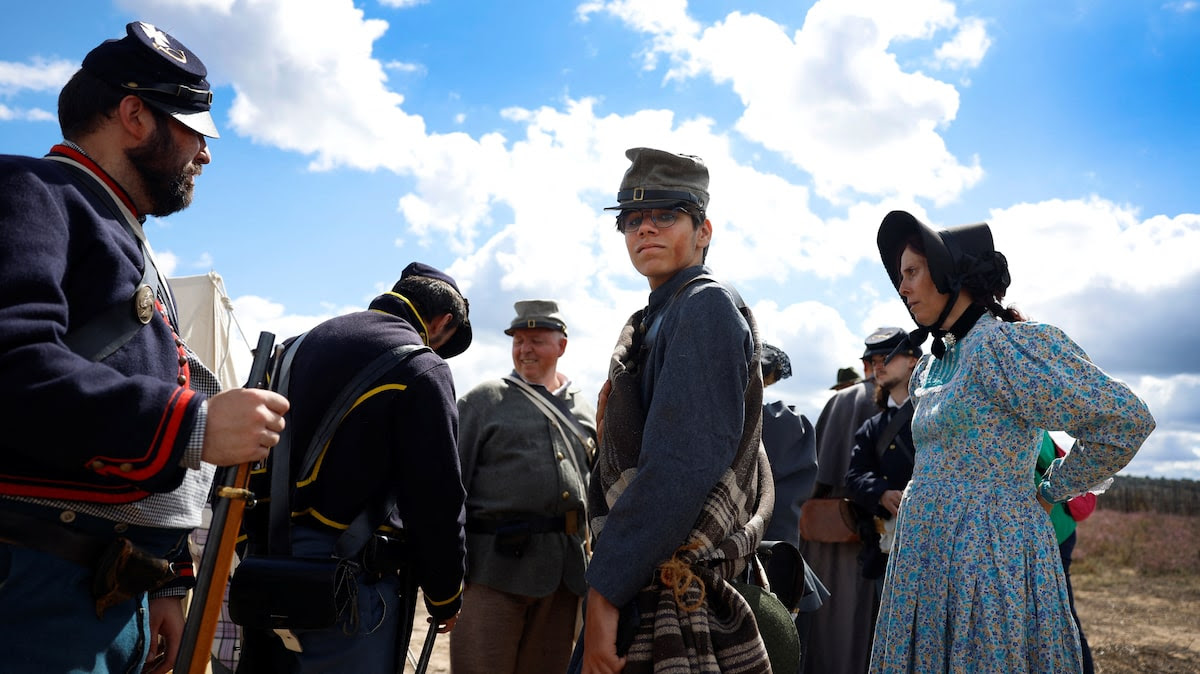 People dressed in period costumes in Carazo, Burgos province, Spain. REUTERS/Vincent West 