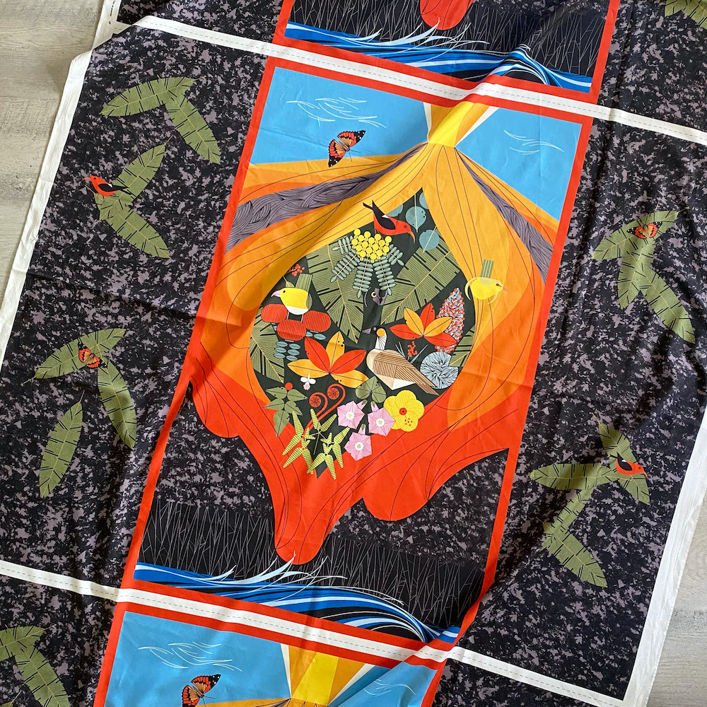 Image of Hawaiian Volcanoes (36" Panel), Charley Harper for Birch Organic