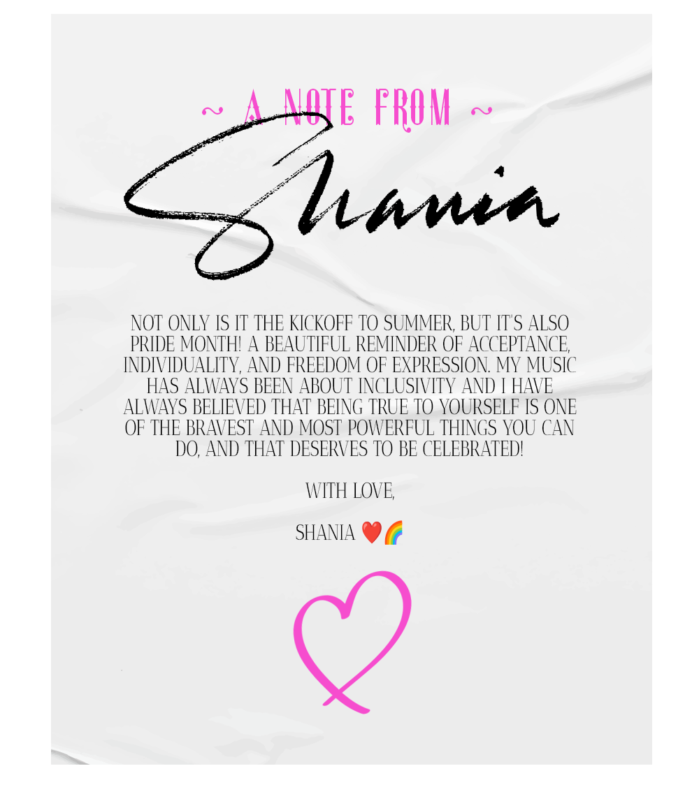 A Note from Shania