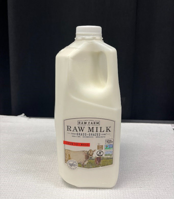 Photo of front of Raw Milk Farms product