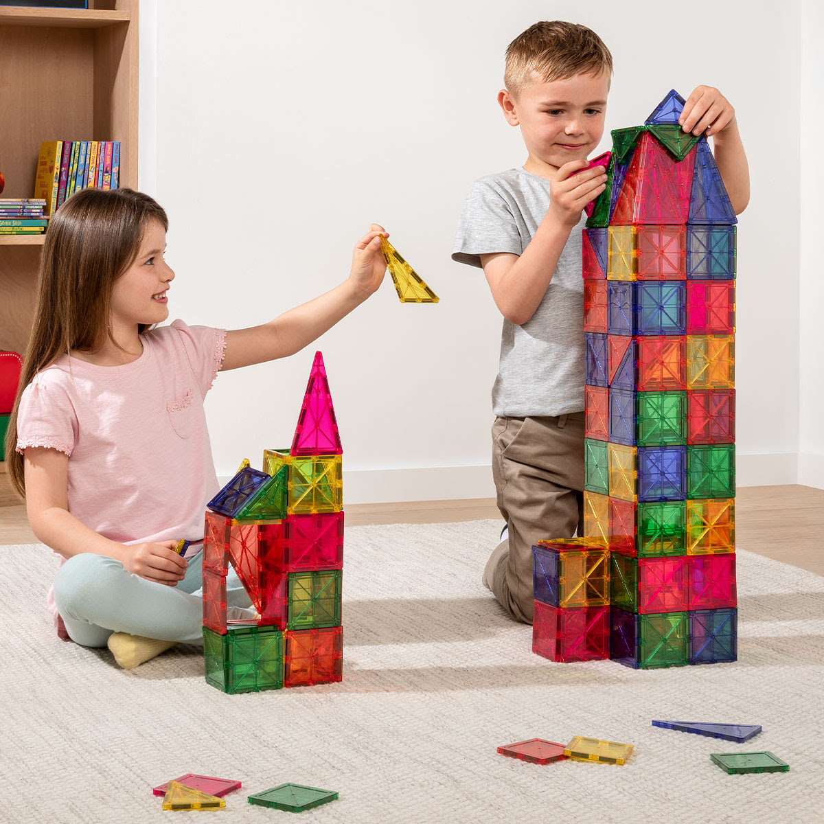 Magnetic Tiles 40 and 100-Piece Building Sets