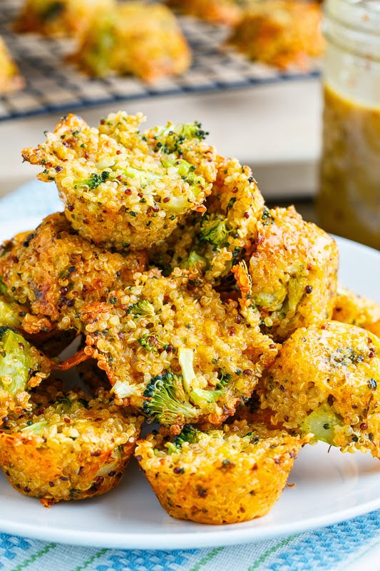 Broccoli and Cheddar Quinoa Bites