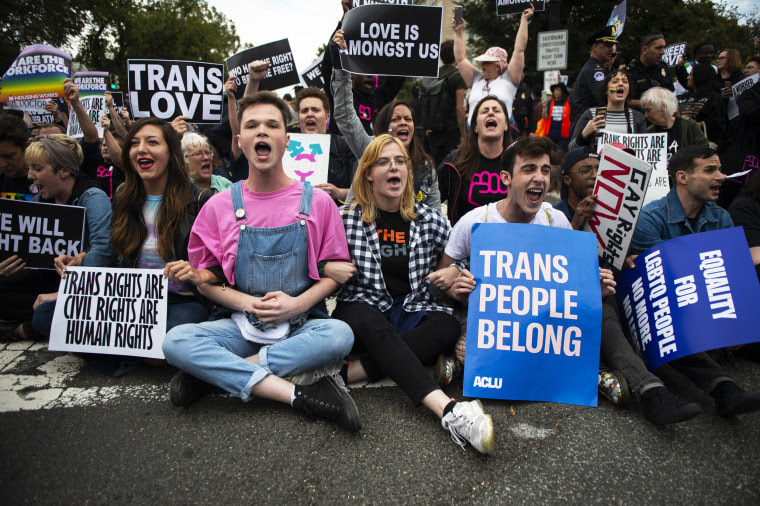 Transgender protest photo.