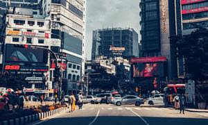 Una calle de Dacca, la capital de Bangladesh