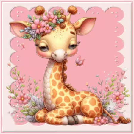 Giraffe-Anne-Flowers
