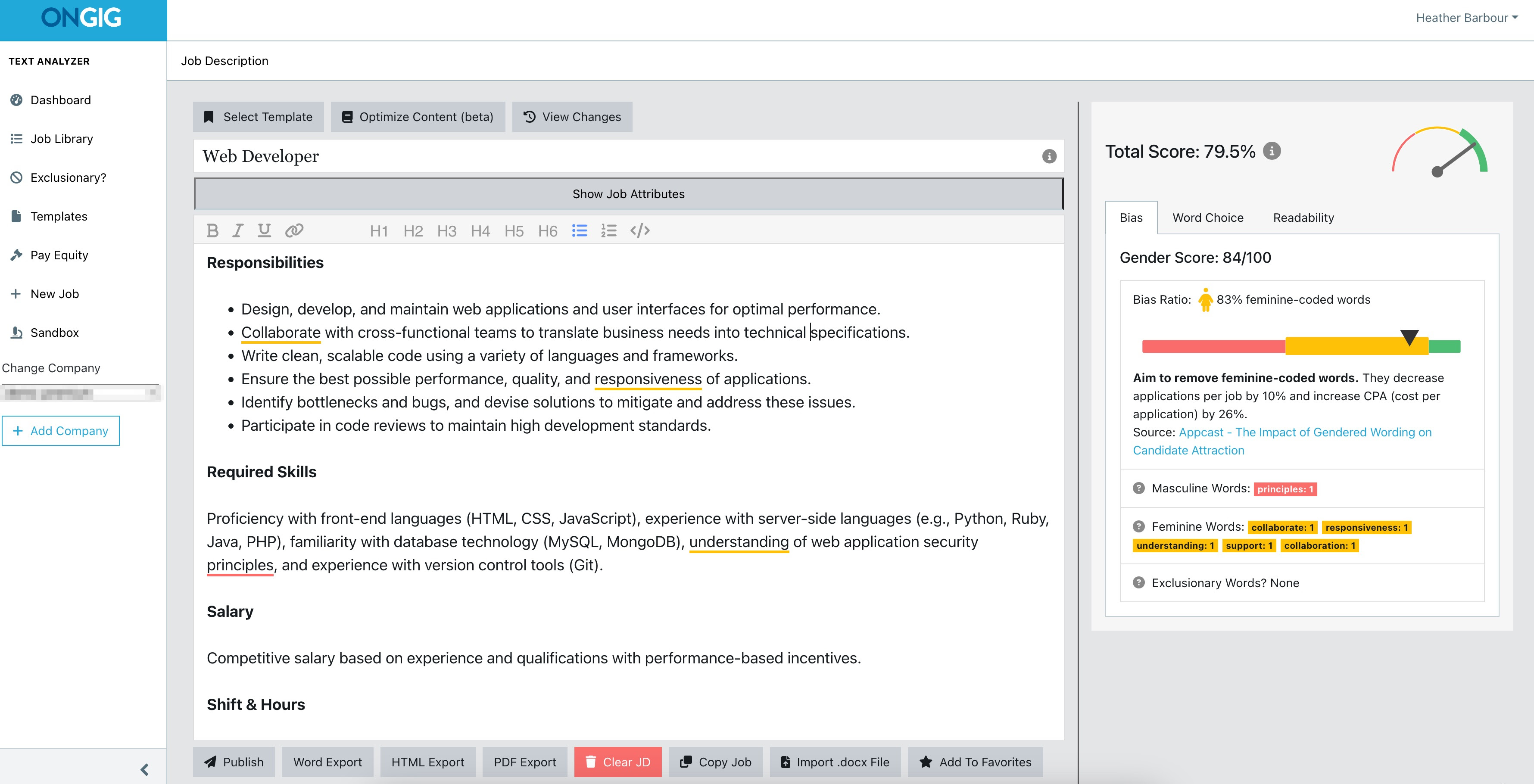 automated job description builder view draft job ad