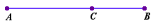 C divides the line segment AB according to the Golden Ratio