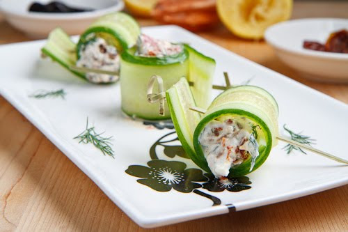 Cucumber and Feta Rolls