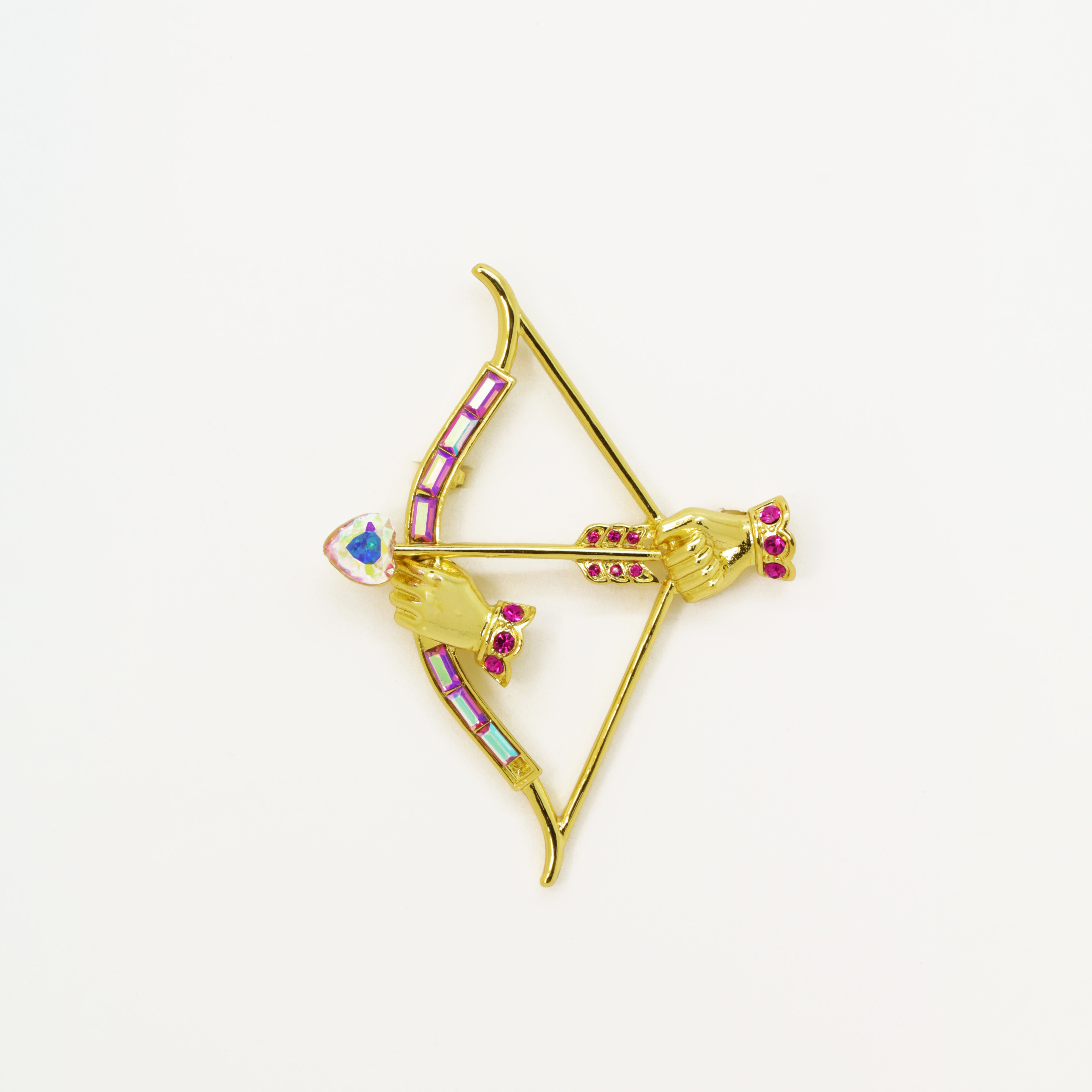 Image of Cupids Bow and Arrow Brooch