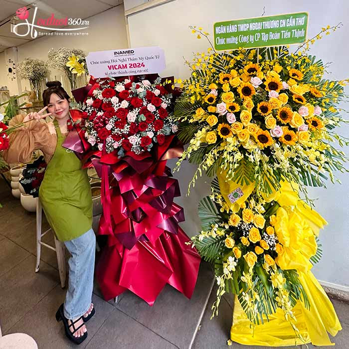 Hoa khai trương đẹp của shop hoa tươi phường Tân Thới Hiệp