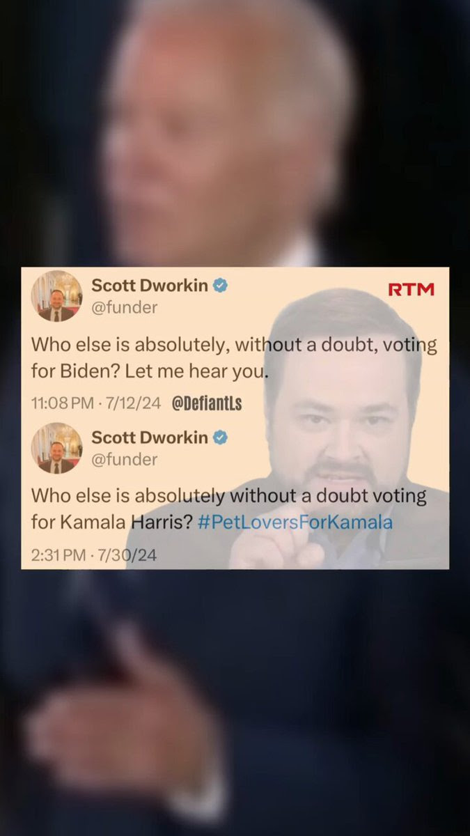 Hypocrite Scott Dworkin cannot make up his mind who to vote for.