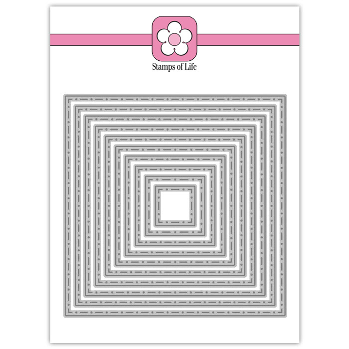 Image of Stitch Dot Squares Die Set