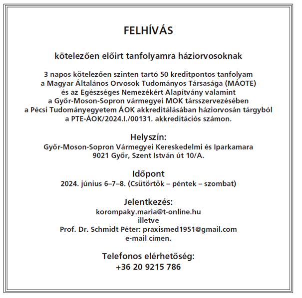 Medicus Universalis felhívás