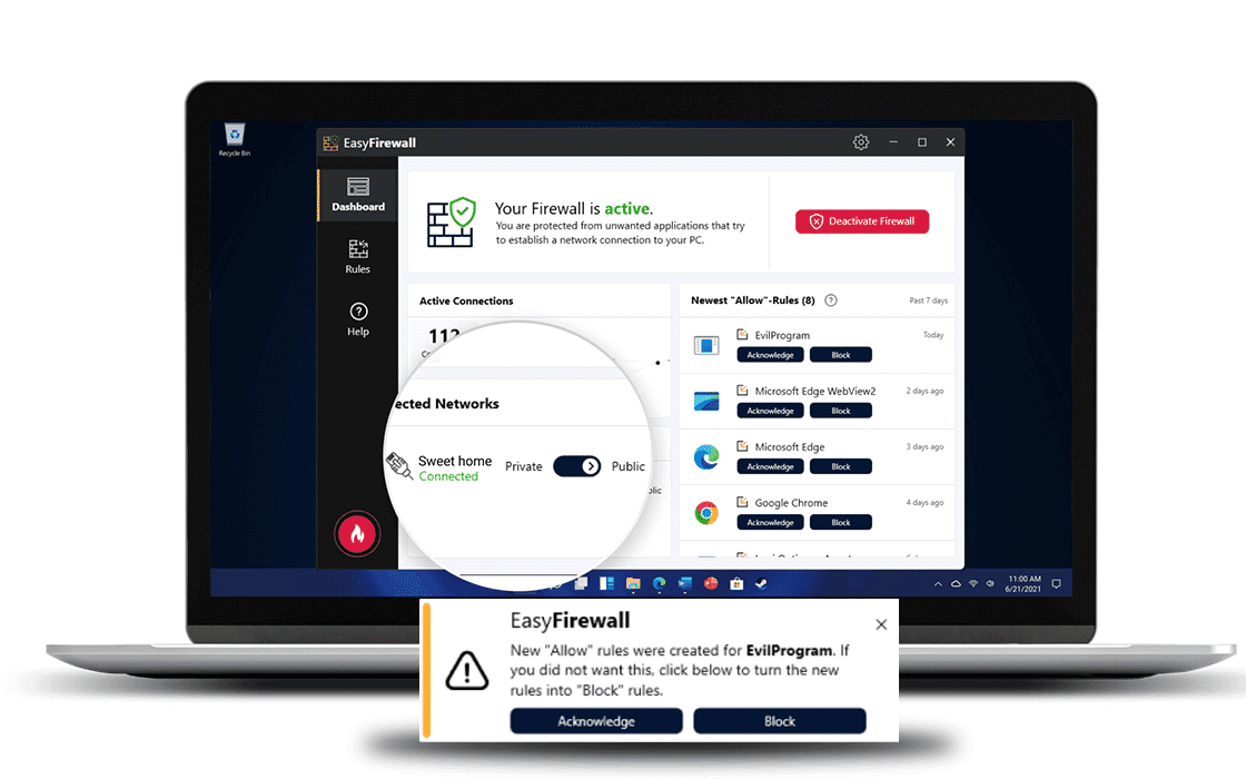 Abelssoft EasyFirewall 2024 Screenshot