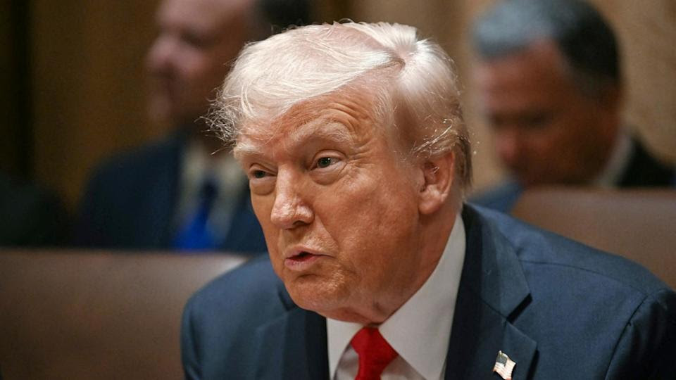 PHOTO: President Donald Trump speaks during a cabinet meeting at the White House in Washington, DC, on Feb. 26, 2025. (Jim Watson/AFP via Getty Images)