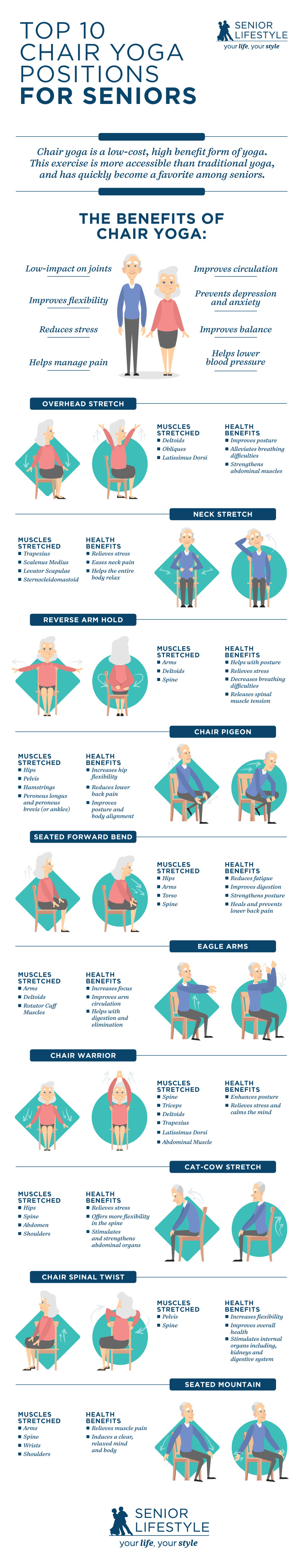 Seniors Chair Yoga Infographic