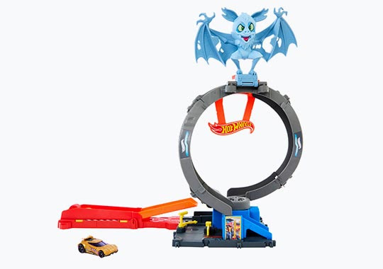 Rev up your imagination! Save on selected Hot Wheels Playsets 5 Hot Wheels City Lets Race Netflix - Bat Loop Attack Set