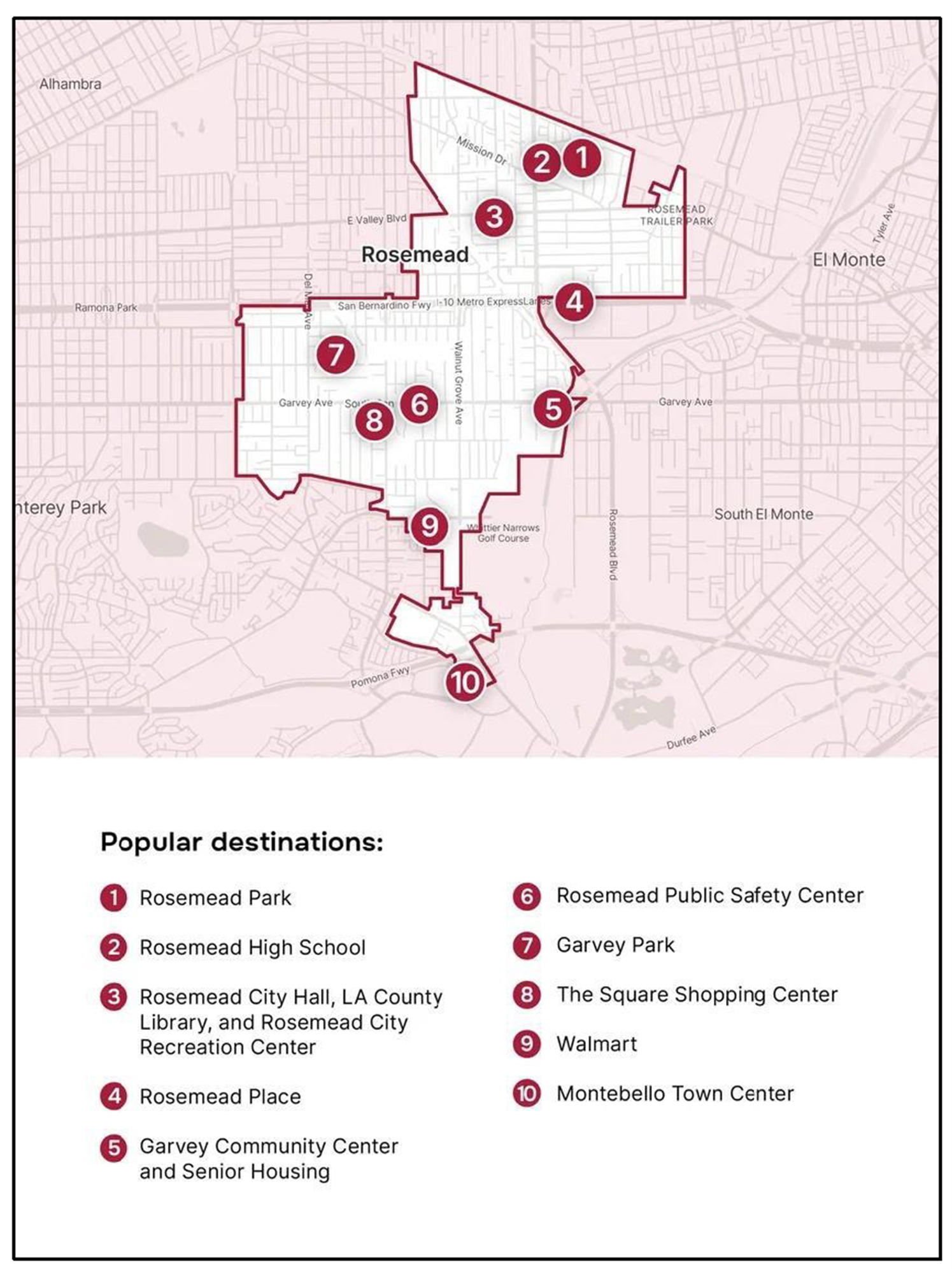 Rosemead Go Map