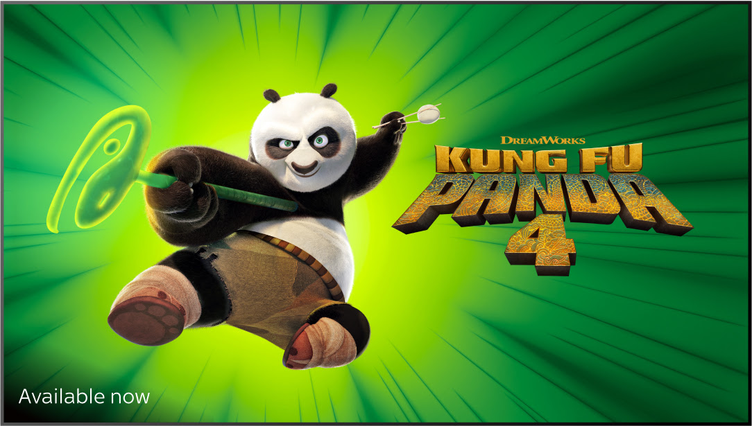 Kung Fu Panda 4. Available now.