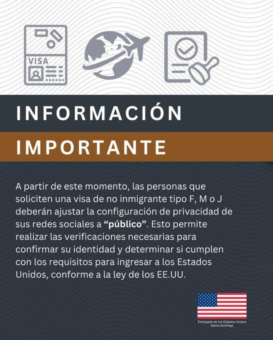 Nuevas reglas para visas EEUU: redes sociales deben ser públicas