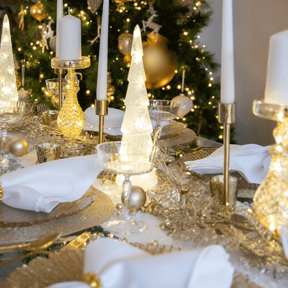 Image of Champagne Luxe Tablescape for Two