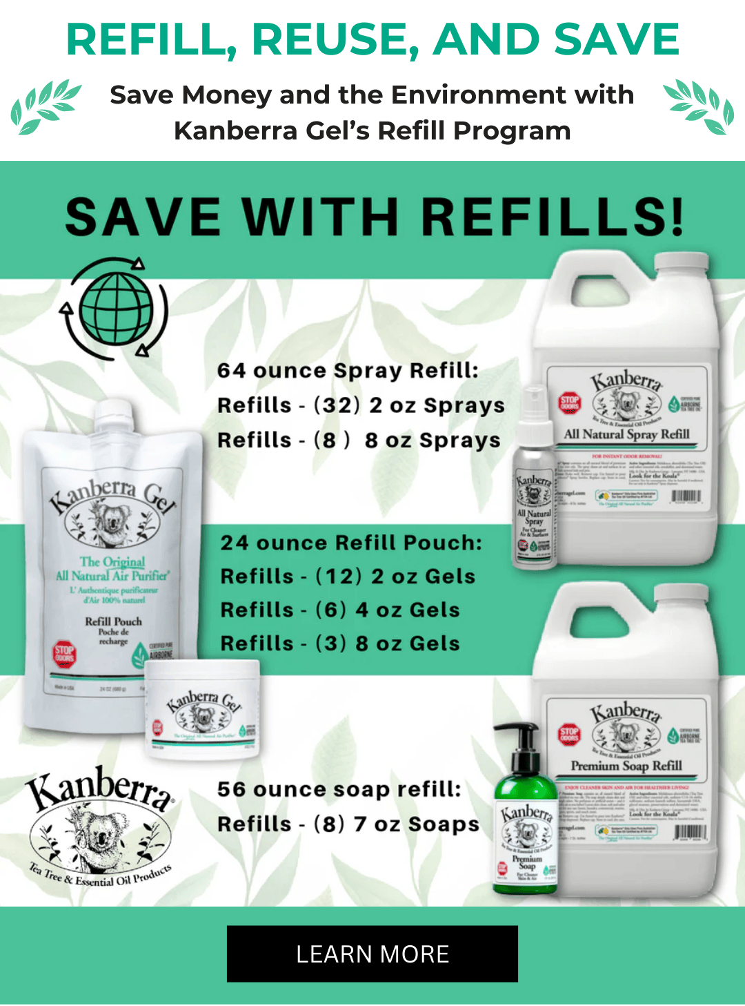 Refill, Reuse, and Save 