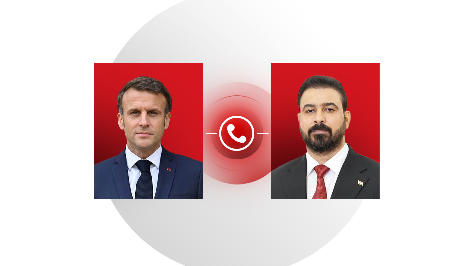 Iraqi Prime Minister Ali Falih al-Zaidi, French President Emmanuel Macron. (Graphic: Kurdistan24)
