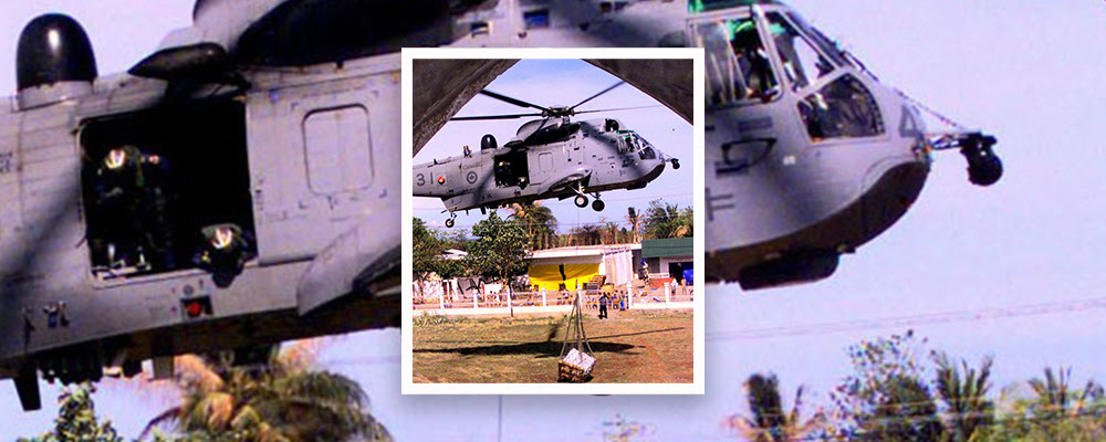 Un hélicoptère des Forces armées canadiennes livre des fournitures au Timor-Oriental. Photo : ministère de la Défense nationale.