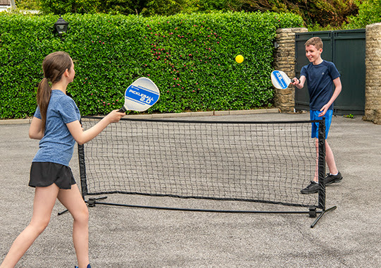 8ft Pickleball Set with Net and Paddles