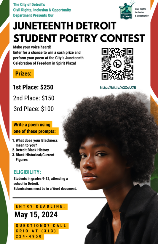 Juneteenth Student Poetry Contest 2024 graphic