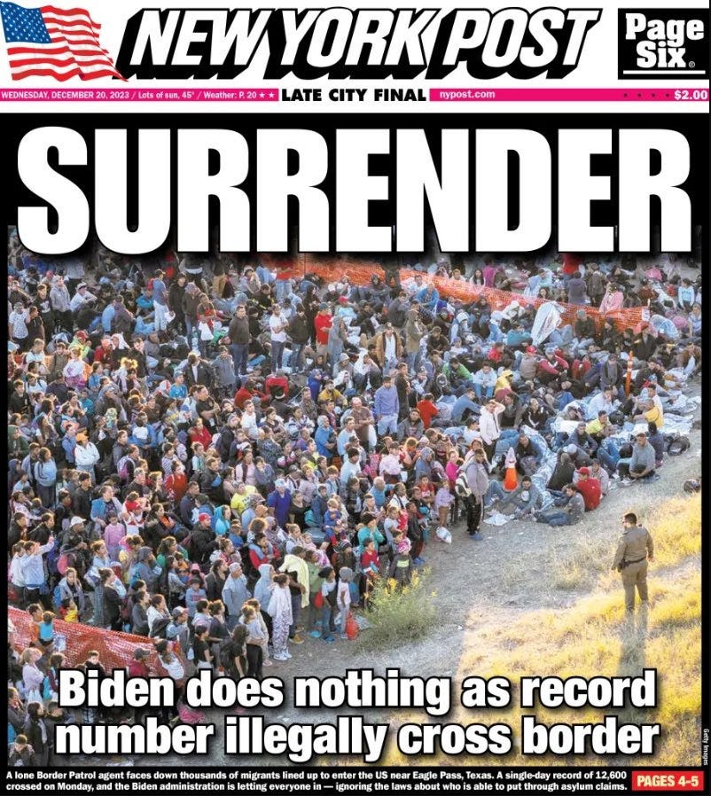 Rep. Tom Tiffany on X: The Biden Border Invasion is intentional. That's  why Joe Biden does NOTHING to stop it. He encouraged the invasion by:  ➡️Ending remain in Mexico, which made migrants