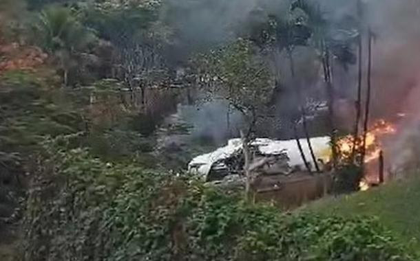 Vídeo: veja como foi a queda do avião em Vinhedo