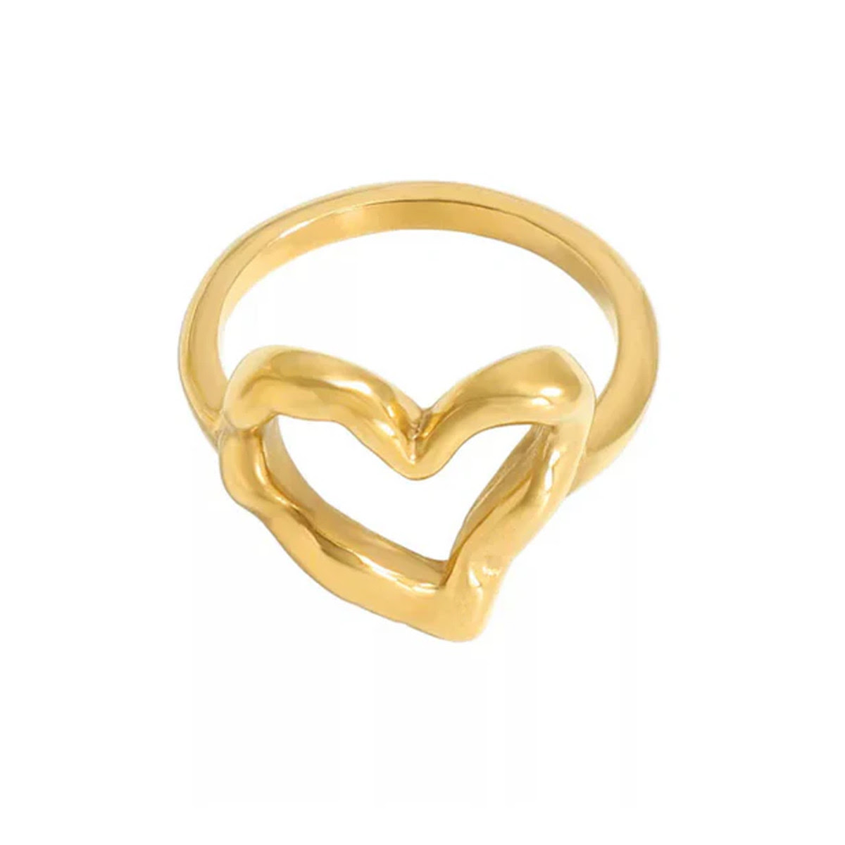 Image of Gold Love Heart Ring